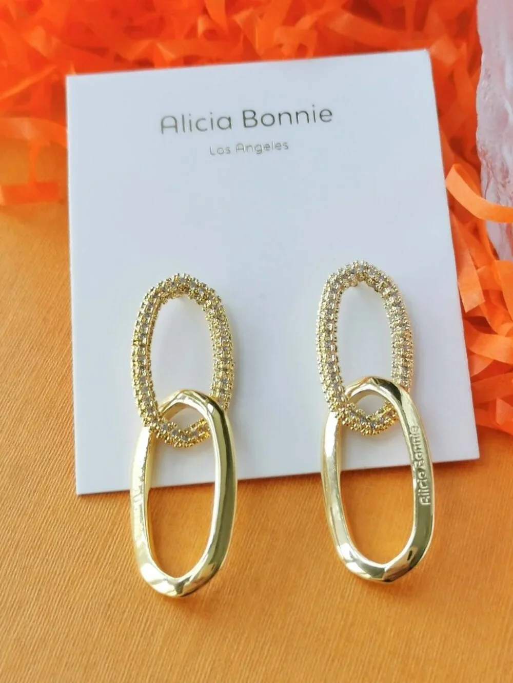 Alicia Bonnie Sparkling Symphony Linked Hoop Earrings